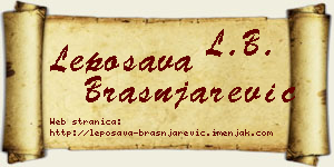 Leposava Brašnjarević vizit kartica